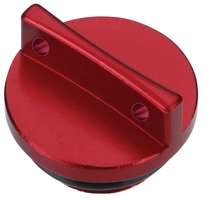 ACCEL krytka olejové náplně HONDA CR 125/250 87-04, CRF 450 02-04 barva červená (závit M20X2,5)