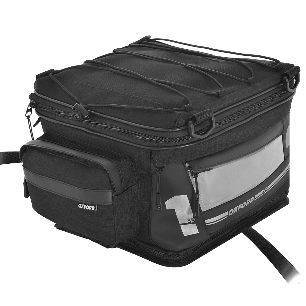 OXFORD brašna na sedadlo F1 TAIL PACK LARGE 35L, barva černá celkový objem 35L/48L (nahrazuje OL436) (OXFORD brašna na sedadlo F1 TAIL PACK LARGE)