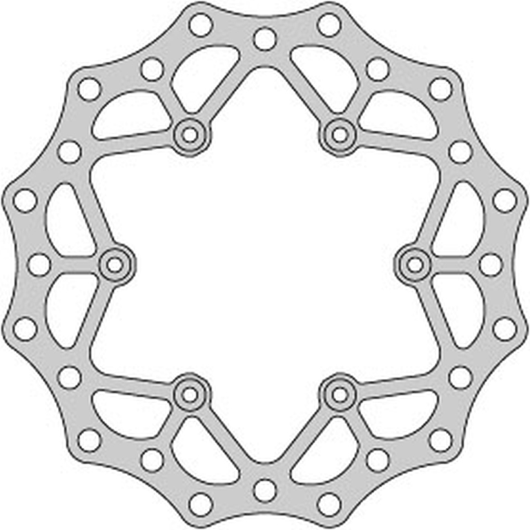 DELTA BRAKING brzdový kotouč zadní YAMAHA YZ/WR 125 98-01, YZ/WR 250 98-01, YZF/WRF 400/426 99-01, WAVE ULTRA LIGHT (240X115X4mm) (6X6,5mm) (NG372X)