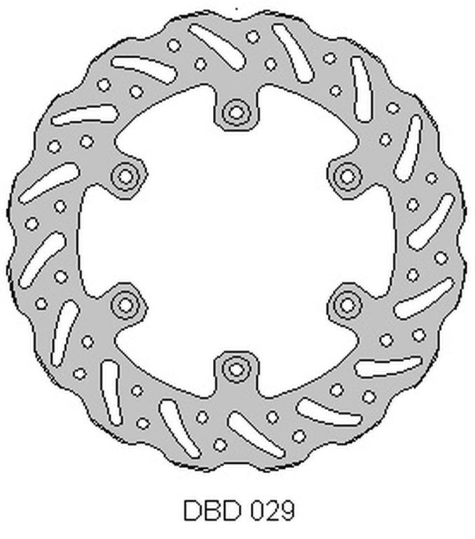 DELTA BRAKING brzdový kotouč zadní YAMAHA YZ/WR 125 98-01, YZ/WR 250 98-01, YZF/WRF 400/426 99-01, WAVE (240X115X4mm) (6X6,5mm) (NG372X)