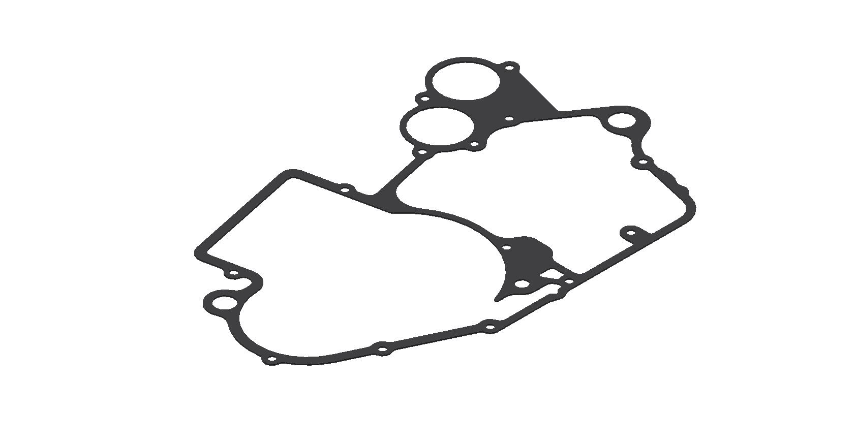 XRADICAL(ARTEIN GASKETS) těsnění klikové skříně motoru (střed motoru) KTM SX/EXC 250/400/450/520/525 závodní 00-07 (RFS ENGINE)(pokovené)