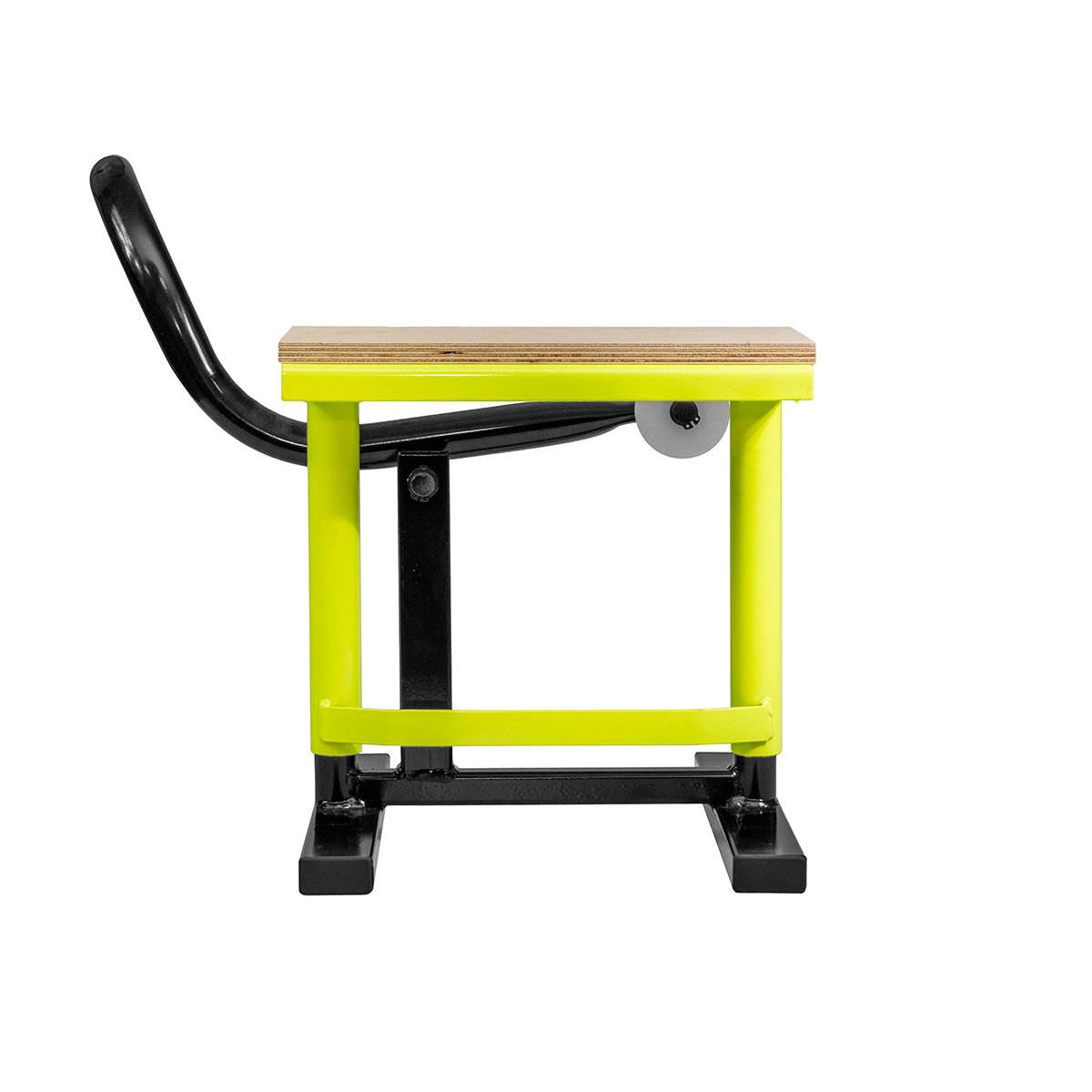 Levně PROMX PRO WOOD stojan/zvedák/podstavec motocyklu CROSS dokončení dřevo barva žlutá fluorescenční (podrobnosti) (PROMX PRO WOOD)