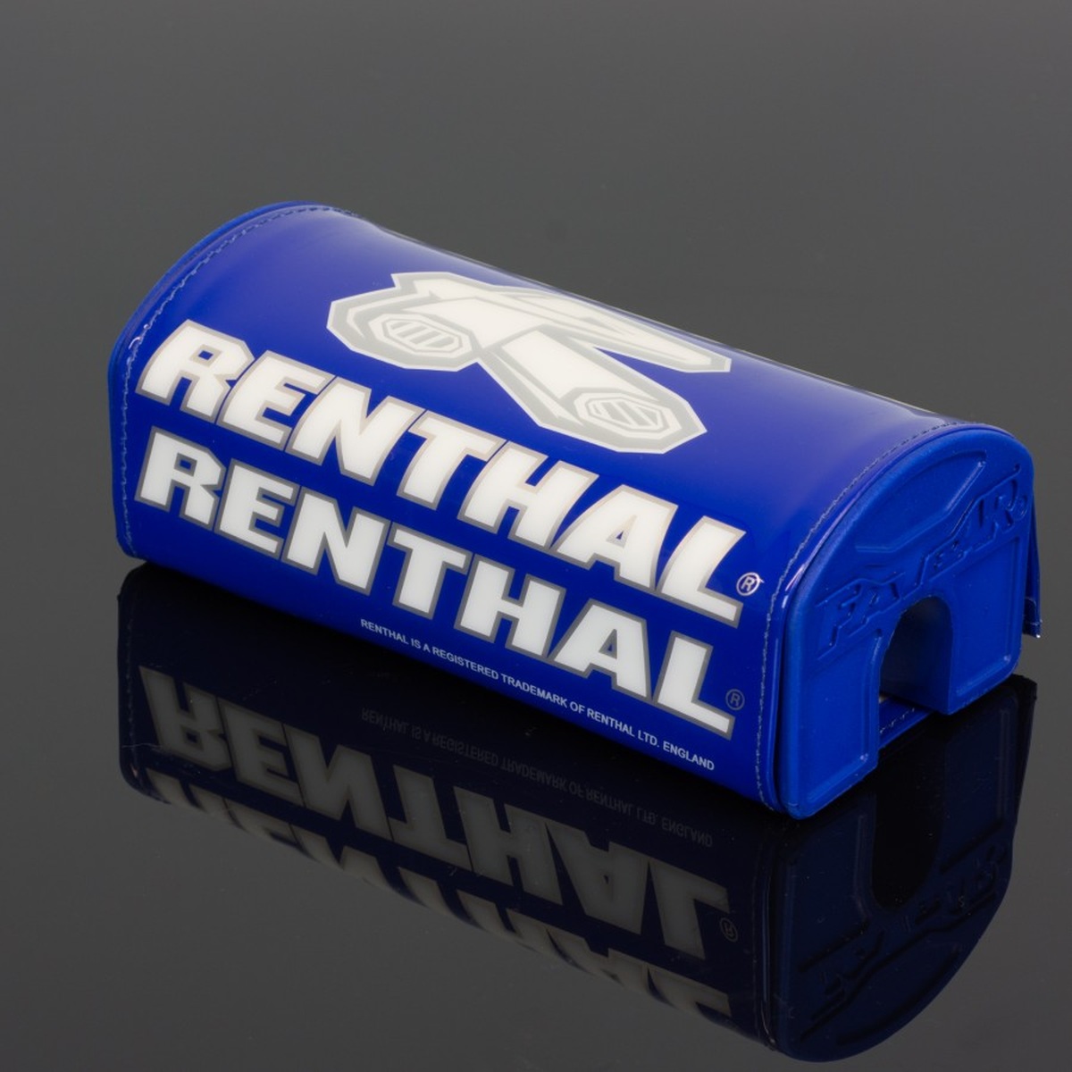 RENTHAL houba na řídítka FATBAR PAD BLUE barva světle modrá s logem RENTHAL