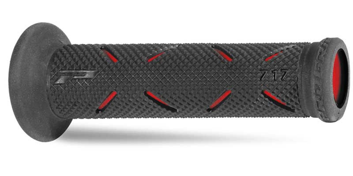 PROGRIP gripy PG717 ROAD (22+25mm, délka 122mm) barva černá/červená (dvousložkové) (717-149) (PG717/6)