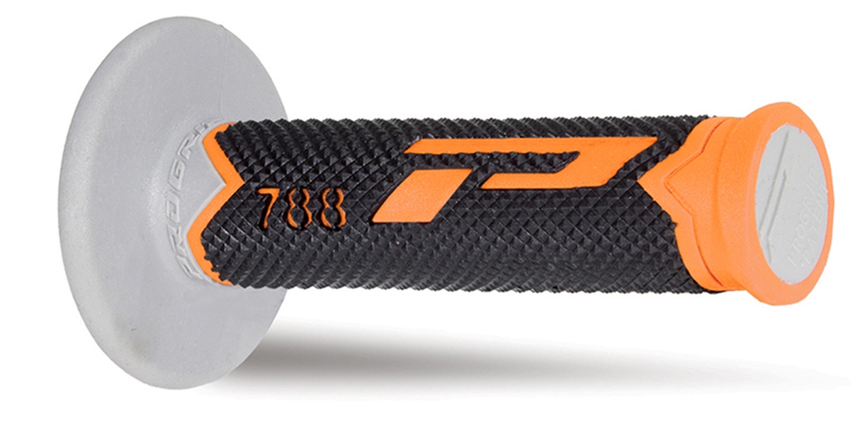 PROGRIP gripy PG788 OFF ROAD (22+25mm, délka 115mm) barva oranžová/šedá/černá (trojsložkové) (788-222) (PG788/1)