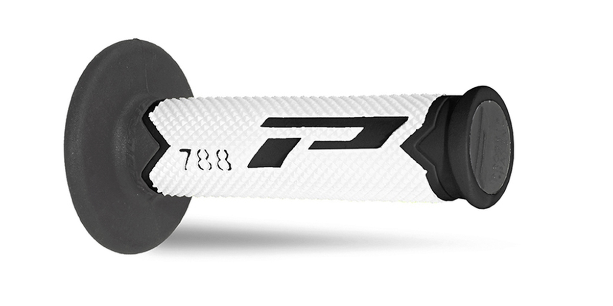 PROGRIP gripy PG788 OFF ROAD (22+25mm, délka 115mm) barva bílá/černá/titanová (trojsložkové) (PG788/18) (788-218)