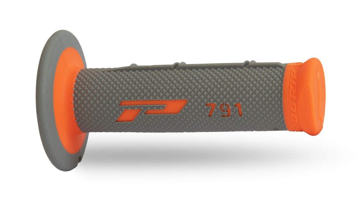 PROGRIP gripy PG791 OFF ROAD (22+25mm, délka 115mm) barva šedá/oranžová (dvousložkové) (791-387) (PG791OR/GR)