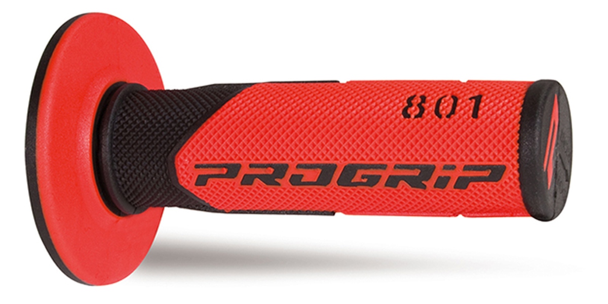 PROGRIP gripy PG801 OFF ROAD (22+25mm, délka 115mm) barva černá/červená (dvousložkové) (PG801BK/RD) (801-125)
