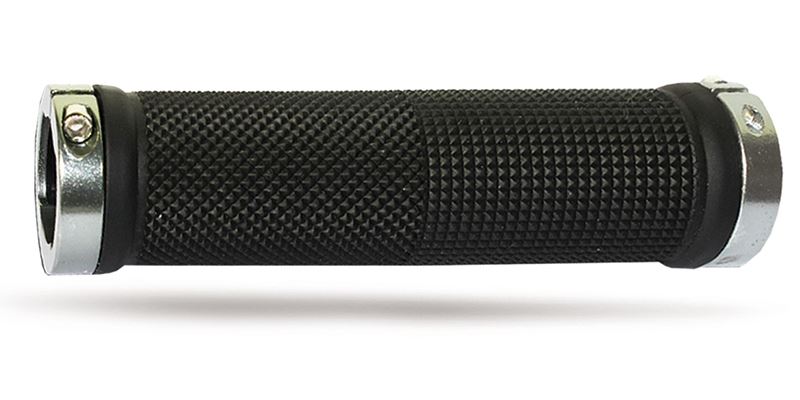 Levně PROGRIP řazení (gripy) PG999 ATV / JET SKI / MTB (22+22mm, délka 120mm) barva černá ZE SREBRNĄ se zámkem LOCK-ON (999-319) (PROGRIP řazení (gripy))