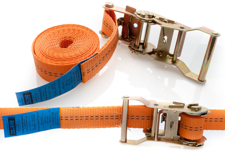 BIKETEC převozní pás 35mm/3MB s napínákem 1-dílný barva oranžová (homologace)