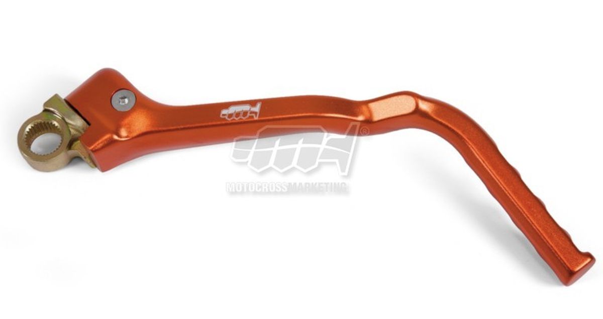 M.C. startovací páka hliníková barva oranžová KTM SX/EXC 250,300 11-16, SXF 250 11, EXCF 350/450/500 12-16 (M.C. startovací páka hliníková barva)
