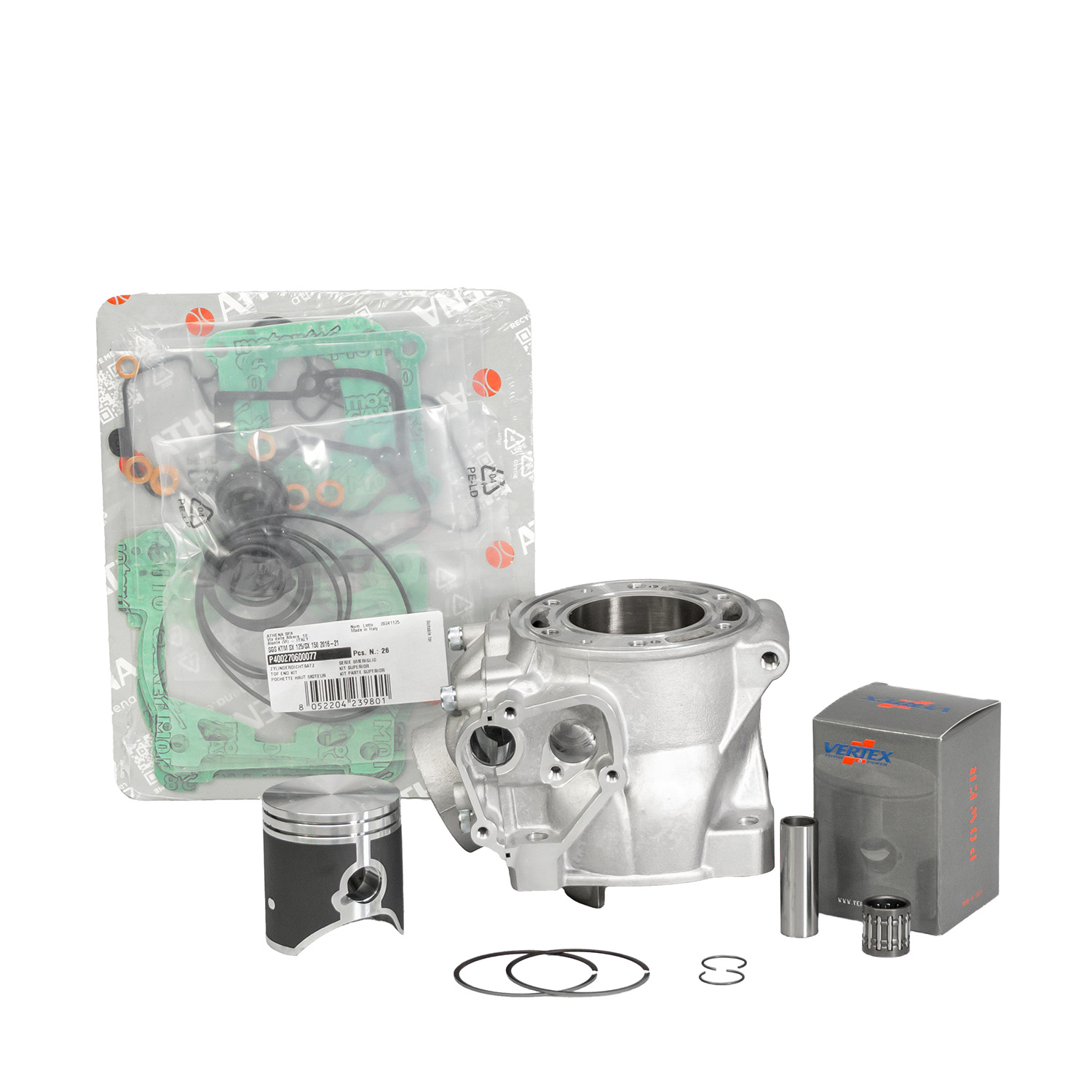 PROMX kompletní válec (CYLINDER + píst VERTEX + top end + ložisko ) KTM SX 125 16-22, HUSQVARNA TC 125 16-22, GAS GAS MC 125 21-23 ( STANDARD 54,00 mm