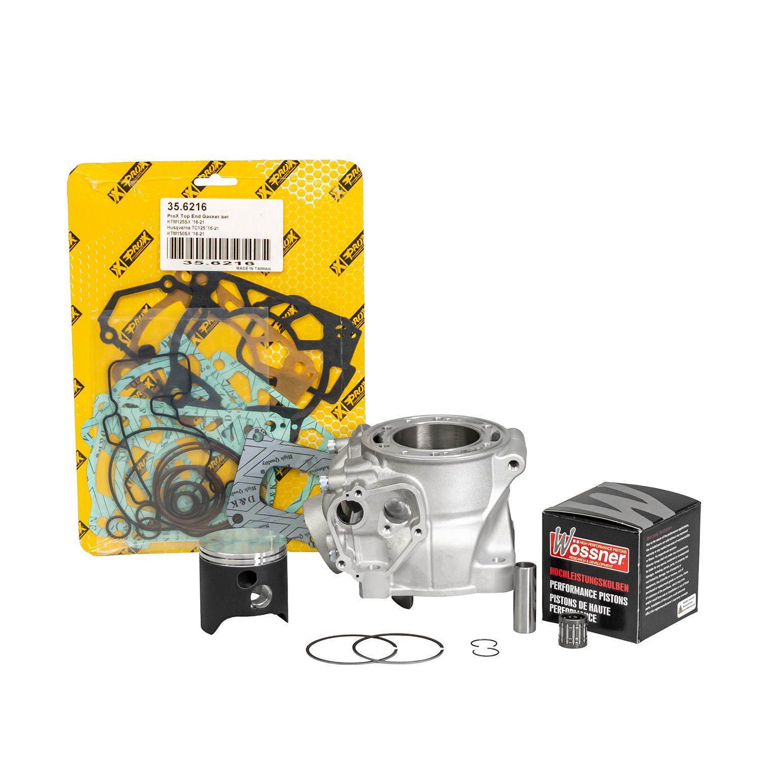 PROMX kompletní válec (CYLINDER + píst VERTEX + top end + ložisko ) KTM SX 125 / 150 16-22, HUSQVARNA TC 125 / 150 16-22, GAS GAS MC 125 / 150 21-23 (
