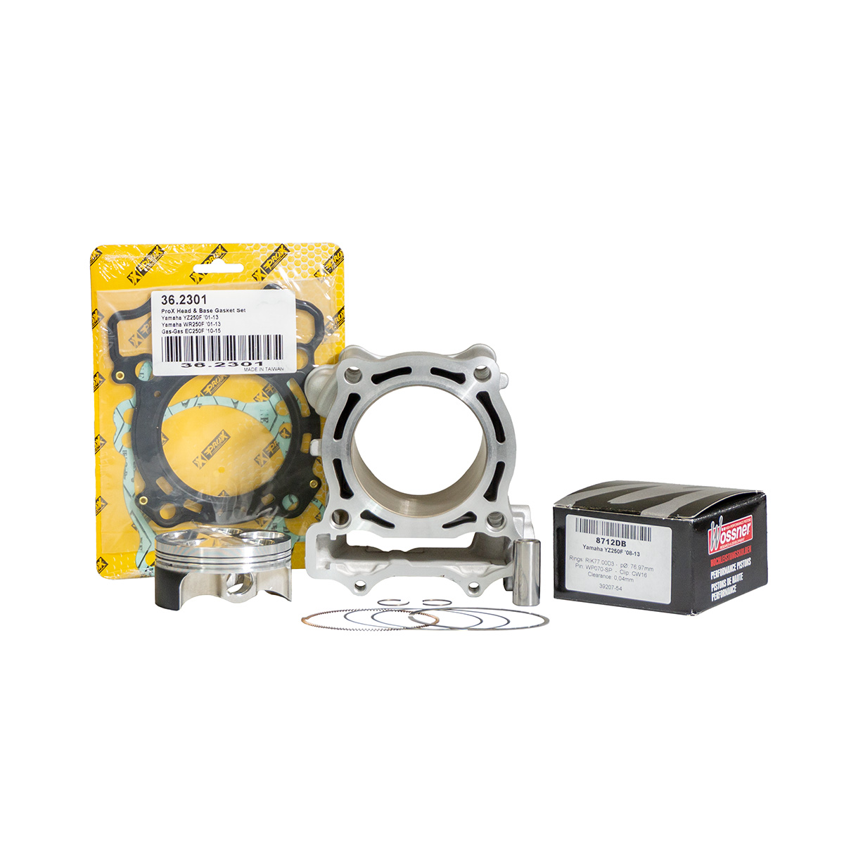 Levně PROMX kompletní válec ( CYLINDER + píst WOSSNER 8712DA + top end ) YAMAHA YZF / WRF 250 01-13 ( YZ 250 F, WR 250 F ) !!! (PROMX kompletní válec ()