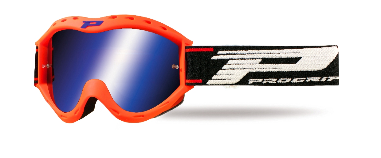 PROGRIP goggles PG3101-153 FL ATZAKI KID youth orange FLUO (lens PG3146 blue mirror double layer, NO FOG, ANTI UV) (PG3101/1) (3101-153 FL)