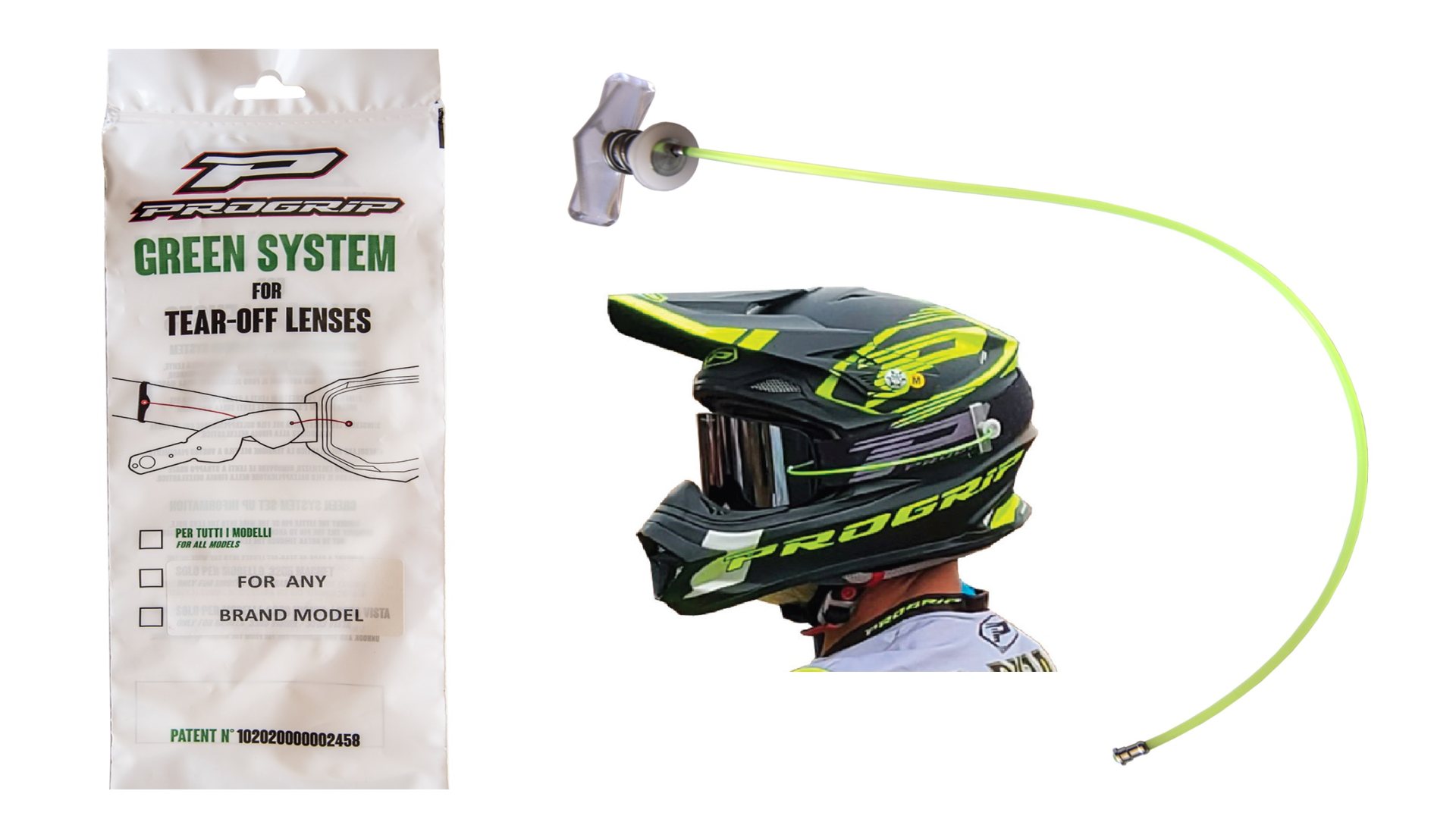 PROGRIP sada pro zachytávání tear-off fólií PG3291 GREEN SYSTEM pro brýle PROGRIP a jiné značky