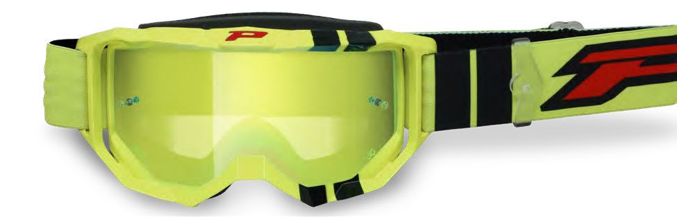PROGRIP brýle PG3300-310 FL VISION GO barva žlutá fluo / černá mat (plexi PG3347 žluté zrcadlové Antiscratch, No Fog, Anti UV) (3300-299 FL)