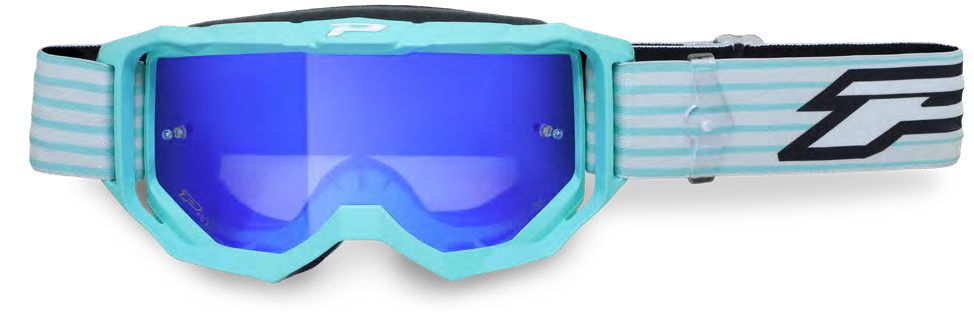 PROGRIP goggles PG3300-310 FL VISION GO color matte sea green (lens PG3346 blue mirror Antiscratch, No Fog, Anti UV) (3300-415 FL)