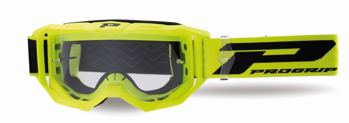 PROGRIP brýle PG3300-310 TR VISION barva žlutá fluo mat (sklo PG3310 čiré ANTISCRATCH, NO FOG, ANTI UV)