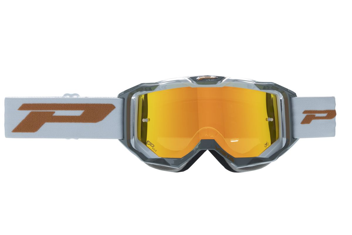 PROGRIP goggles PG3303-406 FL VISTA color grey (lens PG3350 orange mirror, ANTISCRATCH, NO FOG, ANTI UV + lens PG3310 and tear-offs PG3370 FREE) (PZ3303-406 FL)