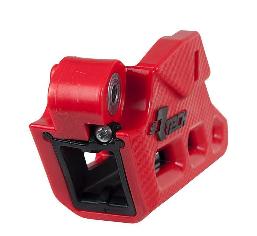 RACETECH (rtech) chain guide BETA rr/rx 125/250/300/350/450/530 13-23, xtrainer 250/300 15-23 monoblock R2.0 worxreplaceablem insertem colour red (R-CRUBETRSNR20)