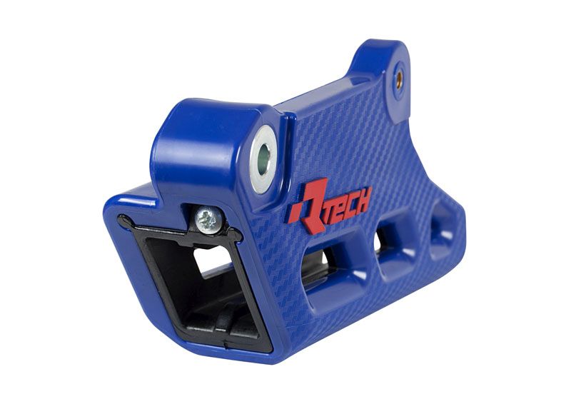 RACETECH (RTECH) 2025/12 vodítko řetězu HUSQVARNA TC / FC / TE / TX / FX / FE / FS 85 / 125 / 150 / 250 / 300 / 350 / 450 / 501 14-24, SHERCO SE / SEF 125 / 250 / 300 / 500 10-25 barva světle modrá