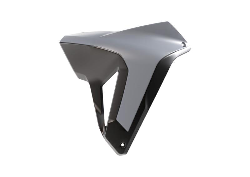 RACETECH (rtech) cooler covers (left / right) revolution HONDA xl 750 transalp 23-25 colour grey / black (R-CVALPGRNR24)