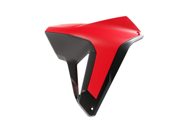 RACETECH (rtech) cooler covers (left / right) revolution HONDA xl 750 transalp 23-25 colour red / black (R-CVALPRSNR24)