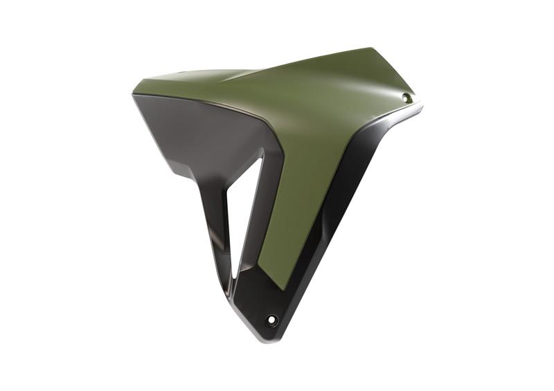 RACETECH (rtech) cooler covers (left / right) revolution HONDA xl 750 transalp 23-25 paint dark green / black (R-CVALPVNNR24)