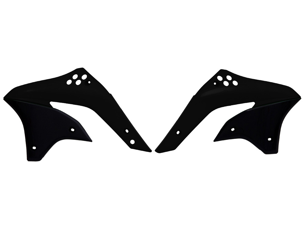 RACETECH (rtech) cooler covers KAWASAKI kxf 450 (06-08) colour black (CVKXFNR0046) (KA03770001) (R-CVKXFNR0046)