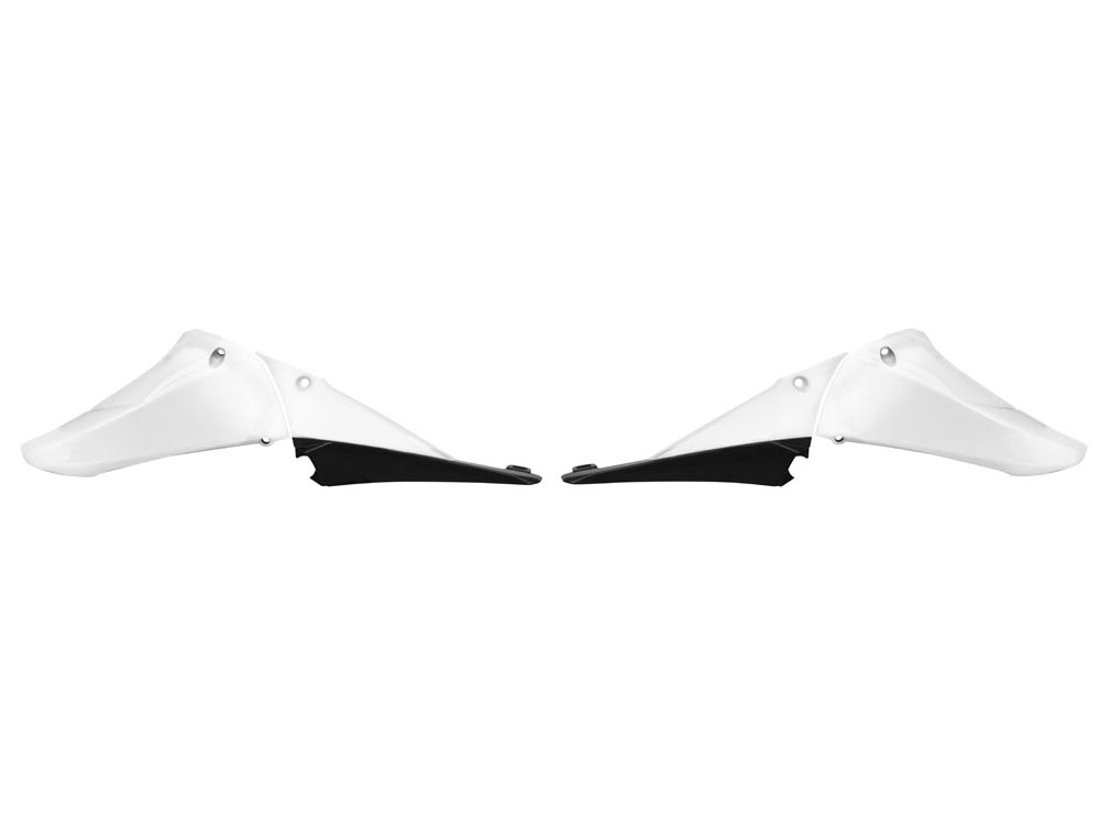 RACETECH (rtech) radiator cover parts YAMAHA yzf 450 10-13 colour white/black (cvyzfbnnru0) (R-CVYZFBNNRU0)