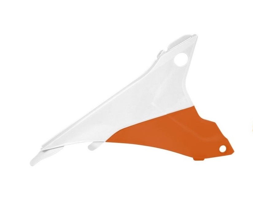 RACETECH výprodej kryt vzduchového filtru pravý barva OEM 2015 bílá/oranžová (KT04054999WRT) KTM
