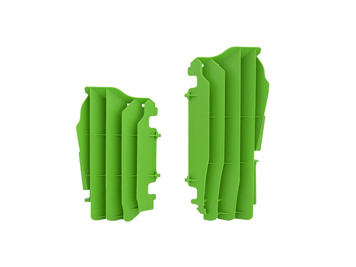 RACETECH (RTECH) 2025/12 mřížky sání zvětšeného chladiče KAWASAKI KXF 250 / KX 250XC 21-24, KXF 450 / KX 450XC 19-23 barva zelená
