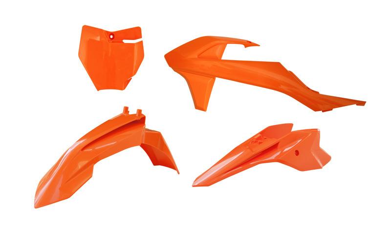 RACETECH (RTECH) kompletní sada plastů KTM SX 50 16-23, SX-E 3-5 20-24 barva oranžová (RACETECH (RTECH) kompletní sada plastů KTM SX 50 16-23, SX-E)
