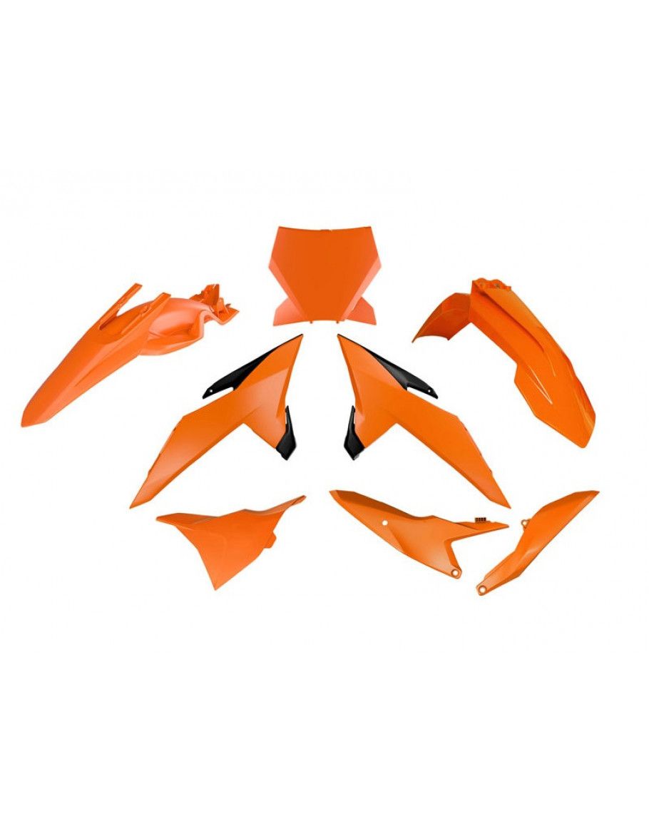 RACETECH (RTECH) kompletní sada plastů KTM SX 85 25 barva černá / oranžová (RACETECH (RTECH) kompletní sada plastů KTM SX 85 25 barva černá /)