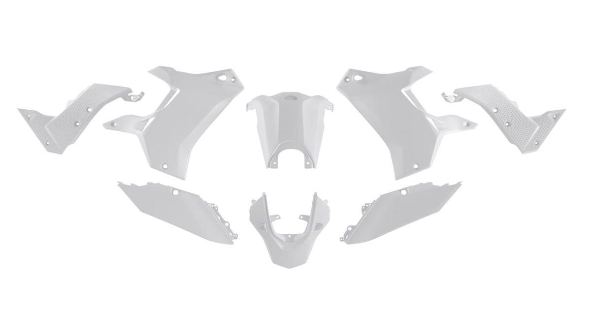 RACETECH (rtech) complete set of plastics (without front mudguard) t7 revolution YAMAHA tenere 700 19-24 colour white (R-KITT70-BN0-024)