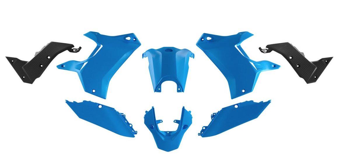RACETECH (rtech) complete set of plastics (without front mudguard) t7 revolution YAMAHA tenere 700 19-24 paint bright blue/black (R-KITT70-GBL-224)