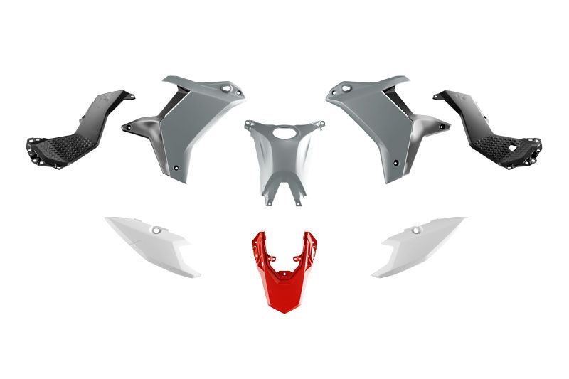 RACETECH (rtech) complete set of plastics (without front mudguard) t7 YAMAHA tenere 700 25-26 colour grey / black / white / red (R-KITT70-GR2-025)