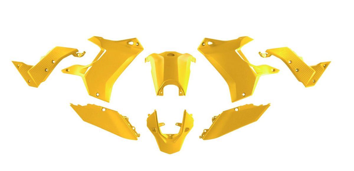 RACETECH (rtech) complete set of plastics (without front mudguard) t7 revolution YAMAHA tenere 700 19-24 colour yellow (R-KITT70-GY0-024)