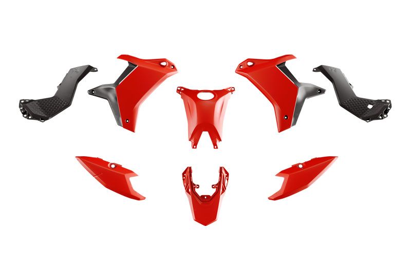 RACETECH (RTECH) complete plastic kit (without front fender) T7 YAMAHA TENERE 700 25-26, color black / red