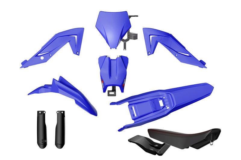 RACETECH (rtech) set of plastics with telescope covers and saddlem talaria sting mx4 / mx5 / tl 4000 / 5500 23-25 colour light blue / black (R-KITTAL-BL0-624)