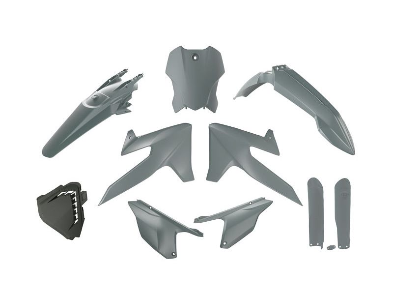 RACETECH (rtech) set of plastics with telescope covers TRIUMPH tf 250 x 24-26, tf 450 rc 25-26 colour grey (R-KITTRI-GR0-025)