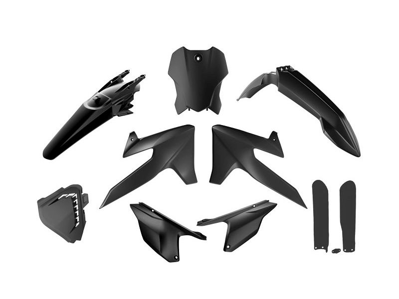 RACETECH (RTECH) plastic kit with front fork guards TRIUMPH TF 250 X 24-26, TF 450 RC 25-26 black