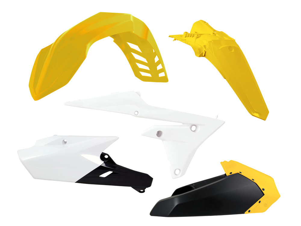 RACETECH (rtech) complete set of plastics YAMAHA wrf 250 (15-19), wrf 450 (16-19) colour white black yellow limited edition - (R-KITWRF-GY0-915)