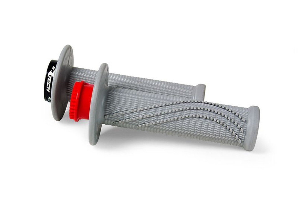 RACETECH (rtech) grips R20 LOCK-ON (22+25mm) colour grey + 3 cable adapters to motorcycles BETA (R-MPRGRBETA20)