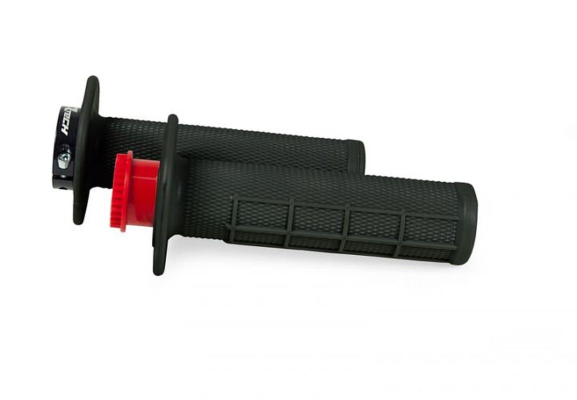 RACETECH (rtech) grips R20 LOCK-ON (22+25mm) colour black (half waffle) + 3 cable adapters to motorcycles BETA (R-MPRNRBETA21)