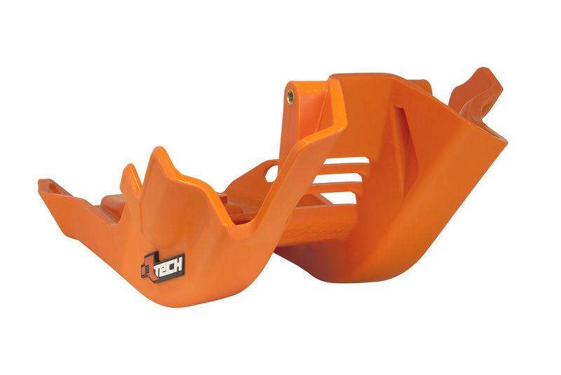RACETECH (rtech) engine cover of technopolymer KTM exc 150 24, sx 125 / xc 150 23-24 colour orange (R-PMKTMAR0154)