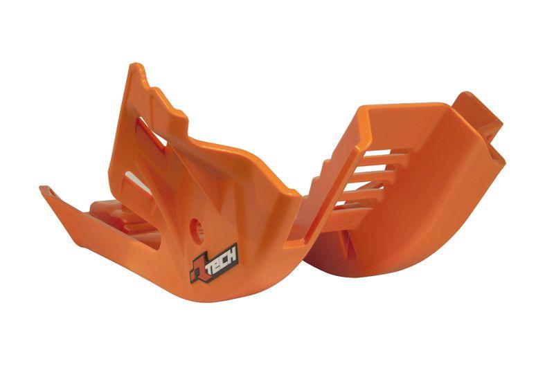 RACETECH (rtech)  engine cover of technopolymer KTM exc 250 / 300 24, sx 250/ 300 23-24, xc 250 / 300 23-24 colour orange (R-PMKTMAR2523)