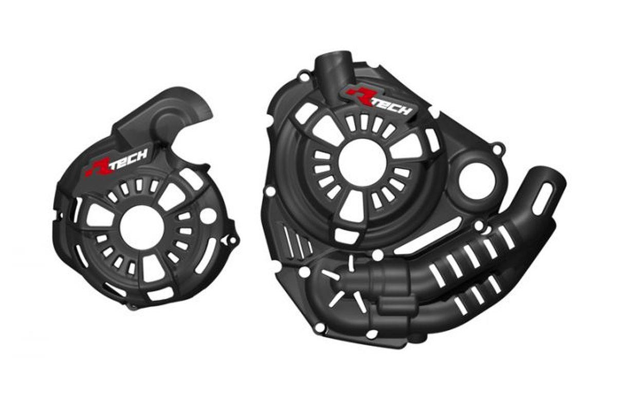 RACETECH (RTECH) boční kryty motoru z technopolymeru komplet T7 REVOLUTION YAMAHA TENERE 700 19-24 barva BLACK