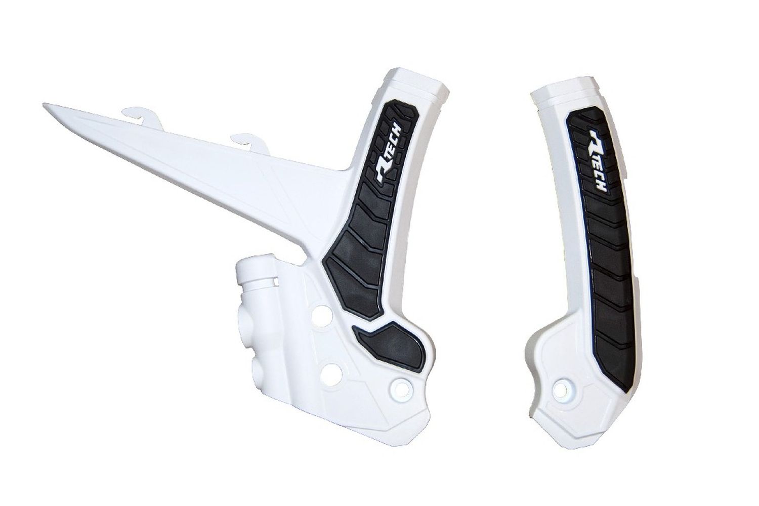 RACETECH (RTECH) 2025/12 kompletní kryty rámu BI-mateRIAL SUPER GRIP GAS GAS MC 125 / 250 24, MCF / ECF / EXF 250 / 350 / 450 / FACTORY EDITION 24, ECF 500 24, EC / EX 250 / 300 24, EC / EX 250 / 300 24, barva bílá / černá